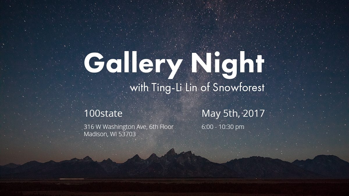 Gallery Night Spring 2017 with Ting-Li Lin of Snowforest