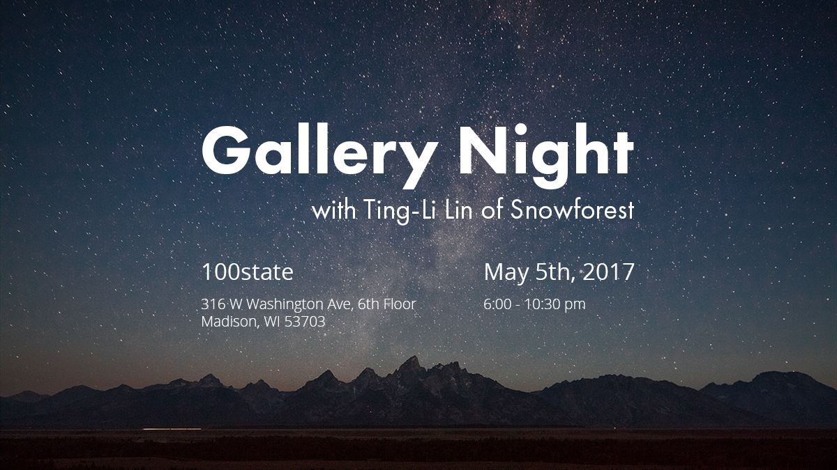 Gallery Night Spring 2017 with Ting-Li Lin of Snowforest